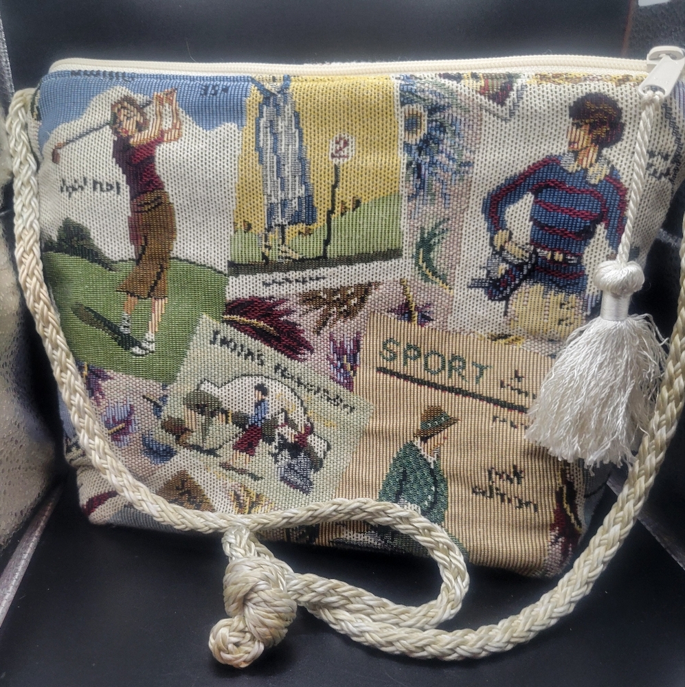 Vintage Miss Bonnie Golf Tapestry Purse